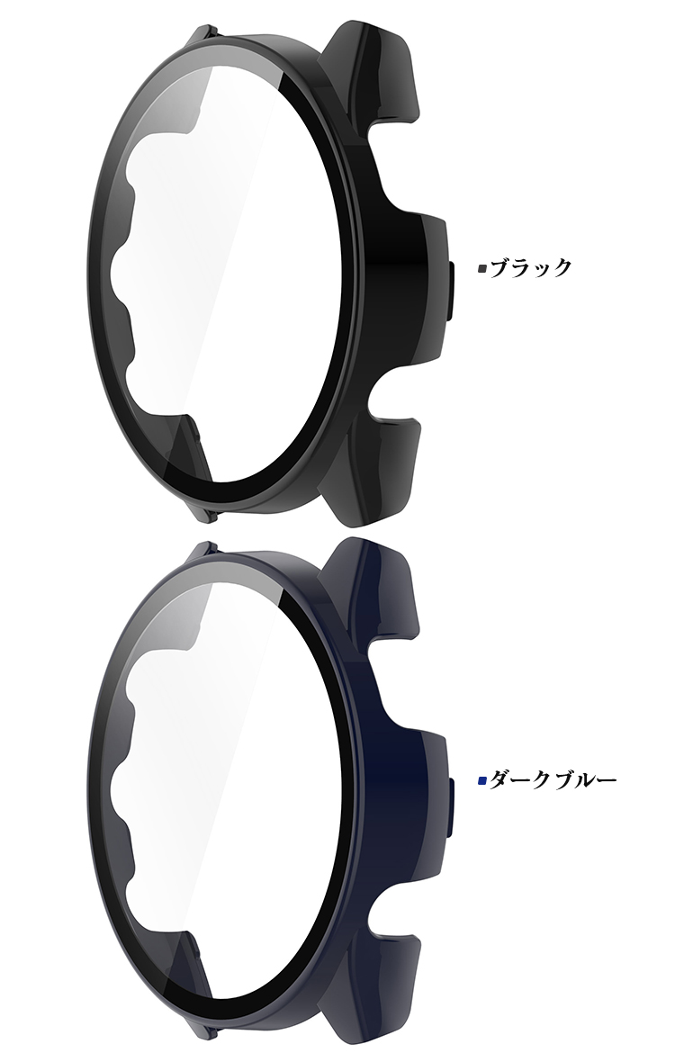 Garmin Forerunner 265 265S ケース カバー 強化ガラス（ガラスフィルム）付き 全面保護 液晶保護ケース ガーミン フォアランナー 単色/クリア｜keitaiichiba｜07
