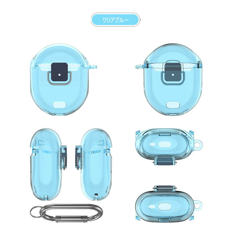 Google Pixel Buds Pro 2クリアケースカラビナストラップ付き Google Pixel Buds Pro 2 ワイヤレス ヘッドホン ケース カラビナ付き