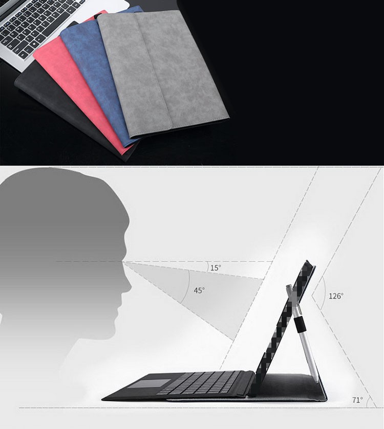 Surface Go 3/Go 2/Go (2021/2020/2018モデル) ケース/カバー 手帳型 かわいい PUレザー シンプル サーフェス Go2 手帳タイプ レザーケース/カバー｜keitaiichiba｜02