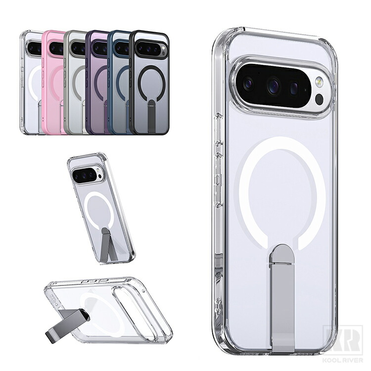 Pixel 11�Ή� �P�[�X �N���A �ϏՌ� Pro / ProXL �J�o�[ ���� Qi�[�d ���C�����X�[�d�Ή� �}�O�l�b�g���ԍڃz���_�[�Ή� �X�^���h�@�\ ������