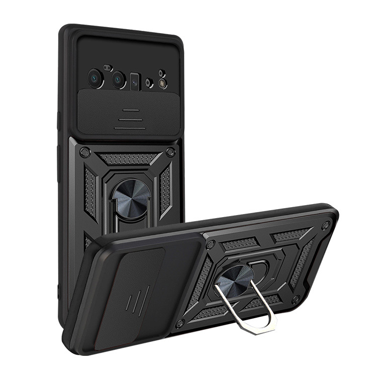 Google Pixel 6/Pixel 6 Pro 耐衝撃 ケース / 耐衝撃カバー スライド式