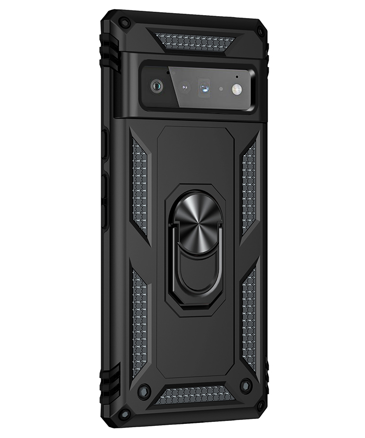 Pixel8a ケース 耐衝撃 カバー 一体型リング付き マグネット式