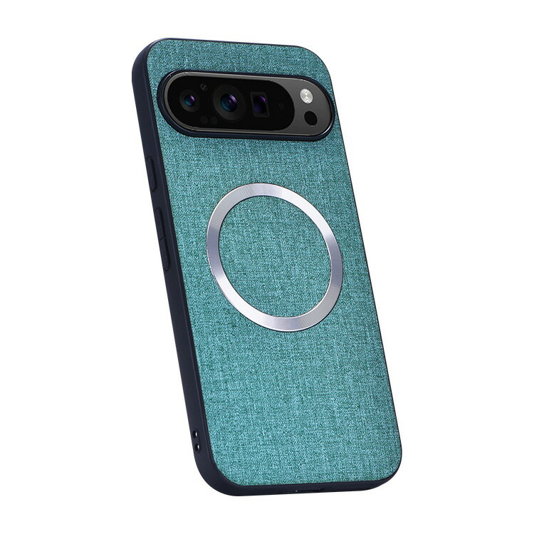 Pixel9 ケース Pixel 9 Pro / XL カバー キャンバス調 背面ケース Qi