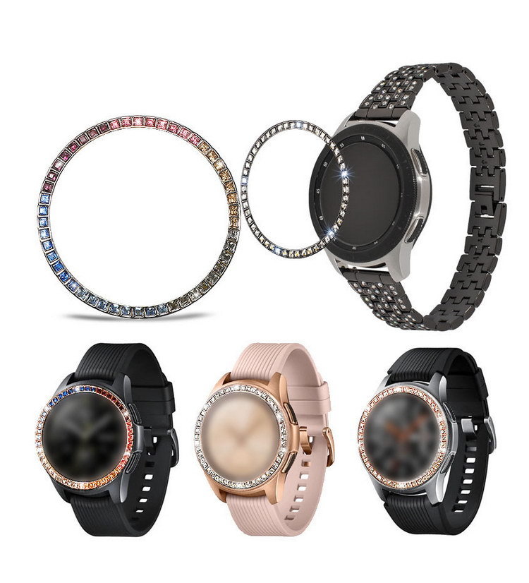 Galaxy Watch 4 Classic 42mm/46mm ベゼルリング 保護カバー ベゼルリング フレーム ステンレス 取付簡単 粘着式 ギャラクシーウォッチ｜keitaiichiba