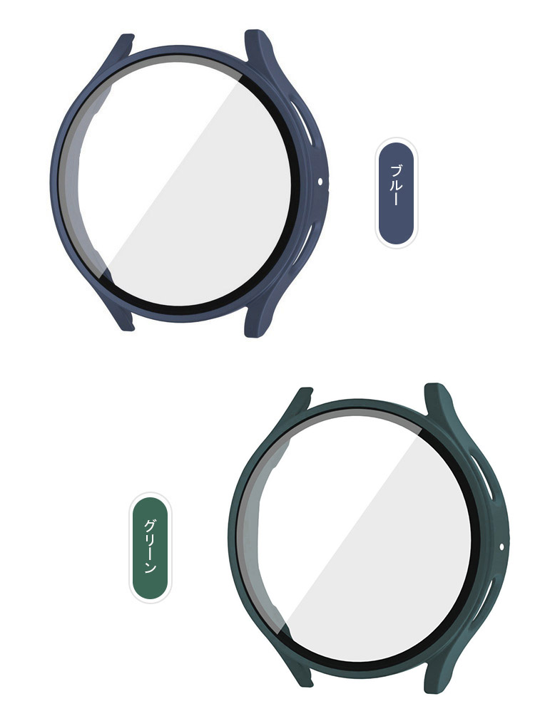 Galaxy Watch 5 ケース ギャラクシーウォッチ 5 40mm/44mm カバー 強化ガラス（ガラスフィルム）付き 全面保護 液晶保護ケース フィルム一体 ハードケース｜keitaiichiba｜03