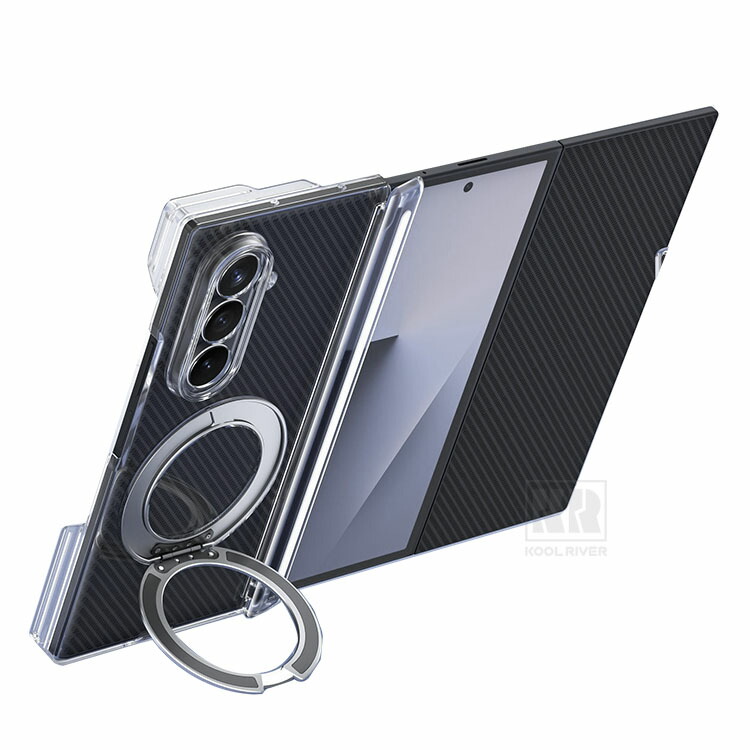 Galaxy Z TriFold �P�[�X �J�o�[ �܂肽���݌^ �O�܂� �v���X�`�b�N �}�O�l�b�g���ԍڃz���_�[�Ή� Qi���C�����X�[�d�Ή� ��̌^�����O�t�� �X�^���h�@�\