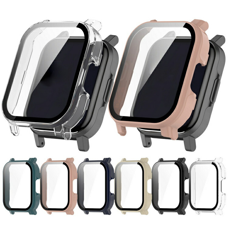 HAYLOU Watch 2 LS02 ケース カバー 液晶面強化ガラス 全面保護 液晶保護ケース ハイロー ヘイルー ウォッチ 2 LS02 単色/クリア フィルム一体 | 