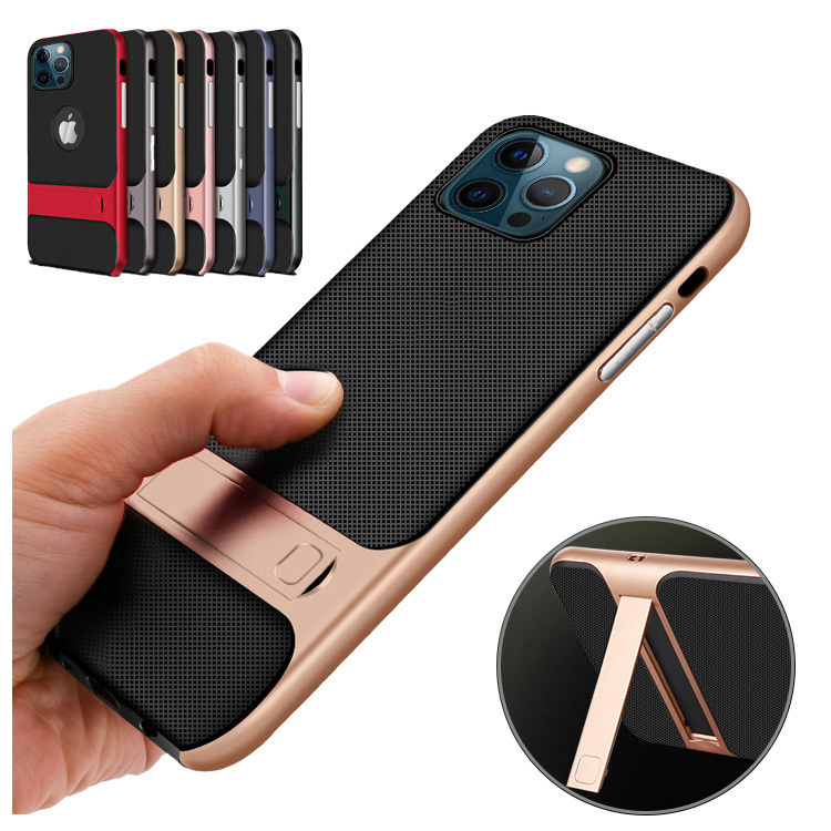 iPhone12 / 12 mini / 12 Pro / 12 Pro Max �P�[�X/�J�o�[ �ϏՌ� TPU �X�^���h�@�\ 2�d�\�� �A�C�t�H��12 / 12�~�j /12�v�� / 12�v���}�b�N�X �X�^���h