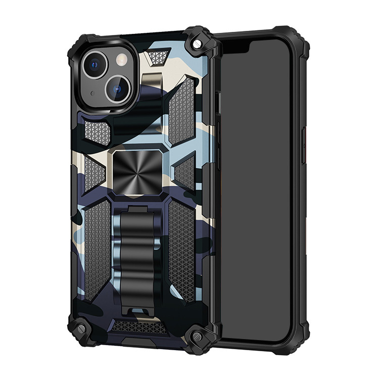 iPhone13 / 13 mini / 13 Pro / 13 Pro Max ケース/カバー 耐衝撃 TPU スタンド機能 2重構造 迷彩 アイフォン13 / 13ミニ /13プロ / 13プロマックス｜keitaiichiba｜02