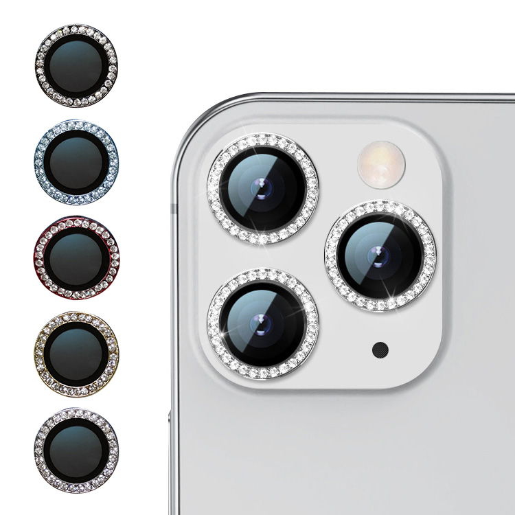 iPhone13/13 mini/13 Pro/13 Pro Max カメラレンズ 保護 アルミカバー かわいい キラキラ おしゃれ デコ ラインストーン メタルカバー レンズカバー レンズ｜keitaiichiba