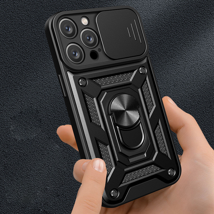 iPhone14/14 Plus/14 Pro/14 Pro Max ケース 耐衝撃 カバー スライド式