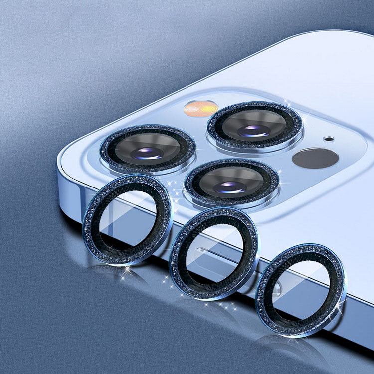 iPhone15/15 Plus/15 Pro/15 Pro Max カメラレンズカバー レンズ保護 強化ガラス アルミカバー かわいい キラキラ おしゃれ ガラスフィルム メタルカバー｜keitaiichiba｜02