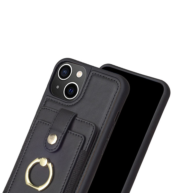 iPhone15 ケース スタンド機能 カード収納 リング付き PUレザー 持ち手 ベルト 片手操作 取っ手 15/Plus/Pro/Pro Max アイフォン15 ストラップホール付き｜keitaiichiba｜05