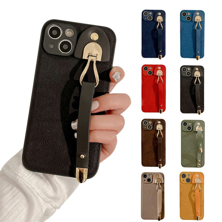 iPhone15 クリアケース カバー TPU ソフトケース 持ち手 ベルト