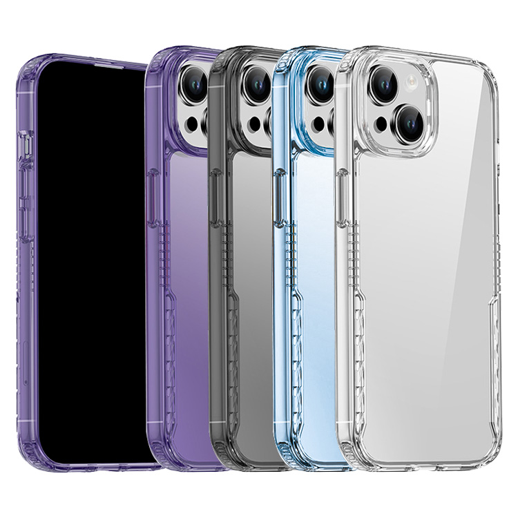 iPhone15 ケース カバー 耐衝撃 カバー TPU&アクリル 透明ケース 角 保護 コーナーバンパー おすすめ おしゃれ スマートフォンケース/カバー iPhone 15｜keitaiichiba