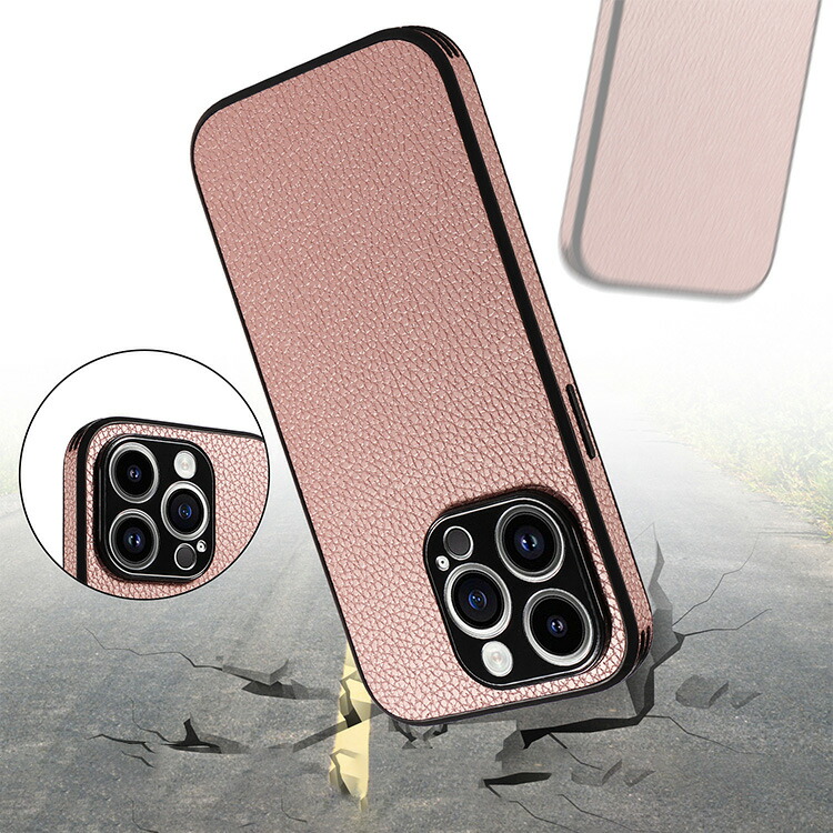 iPhone15 ケース カバー PUレザー 背面レザーケース シンプル 角 保護 コーナーバンパー ケース/カバー iPhone 15 Plus/15 Pro/15 Pro Max｜keitaiichiba｜06