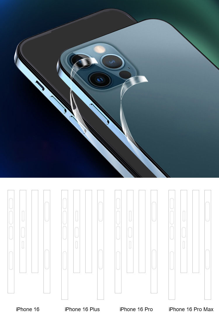 iPhone16 保護フィルム 2枚セット 側面保護フィルム 光沢/マット