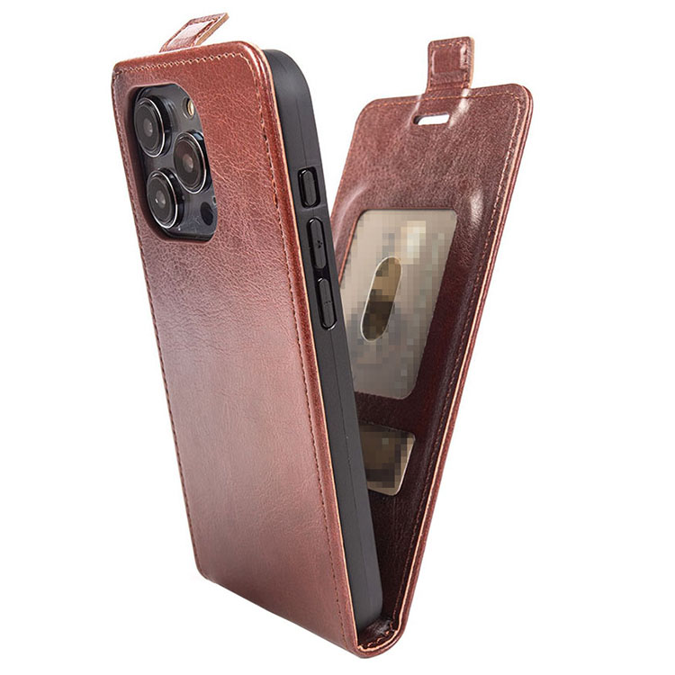 iPhone16 ケース 手帳型 カバー 縦開き PUレザー フリップ式 下開き