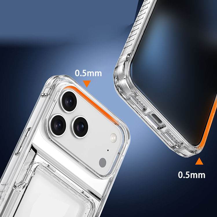 iPhone17 クリアケース カバー クリア 透明 カード収納 TPU +