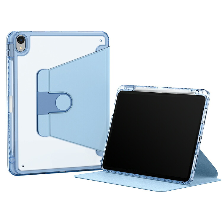 iPad (第10世代) 10.9インチ 耐衝撃ケース クリアケース ペン収納 回転