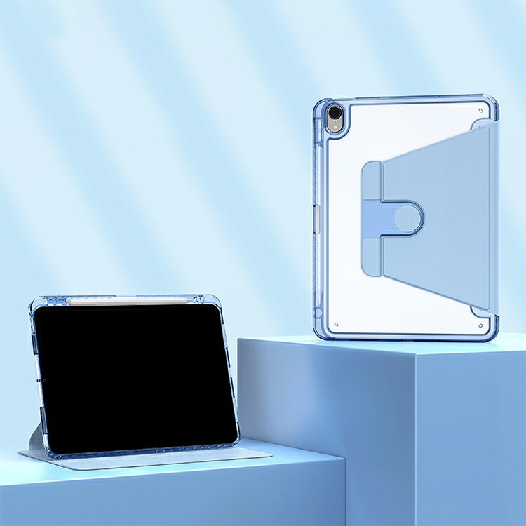 iPad (第10世代) 10.9インチ 耐衝撃ケース クリアケース ペン収納 回転