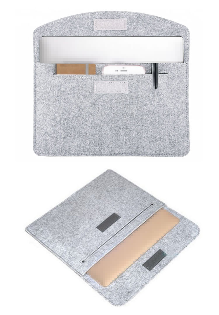 Lenovo IdeaPad Duet 560 Chromebook (13.3インチ) ケース/カバー 電源収納ポーチ付き フェルト素材 シンプル セカンドバッグ型 バッグ型 ポケット付き｜keitaiichiba｜04