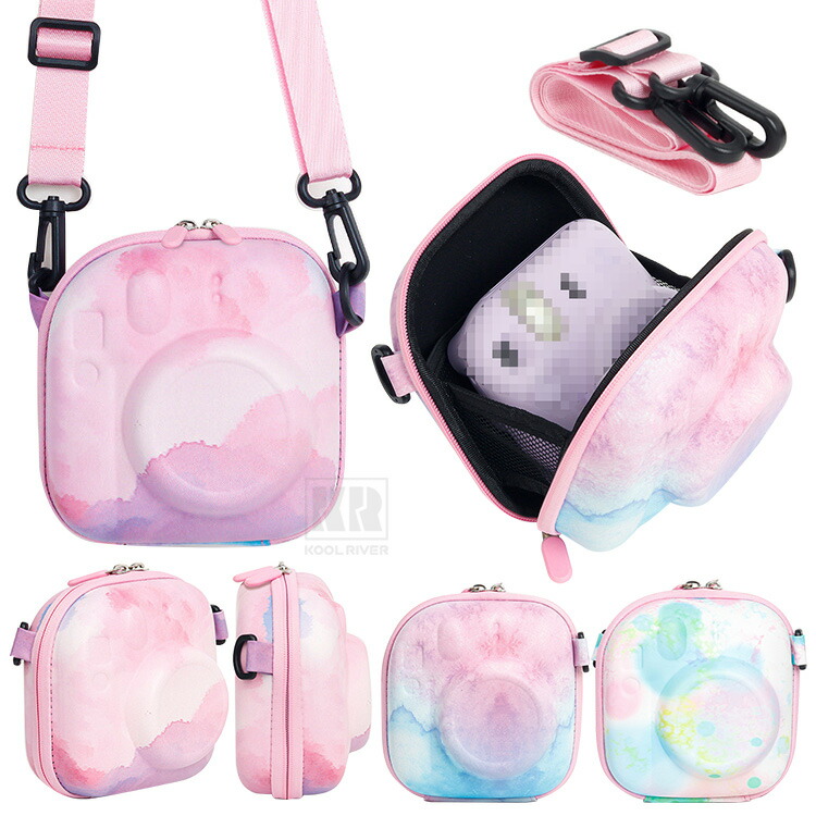 instax mini 13�Ή� �P�[�X �J�o�[ �V�����_�[�X�g���b�v�t�� �O���f�[�V���� �d��EVA�|�[�` ���f�B�[�X ���|�� �J�����o�b�O �J�����P�[�X �x�m