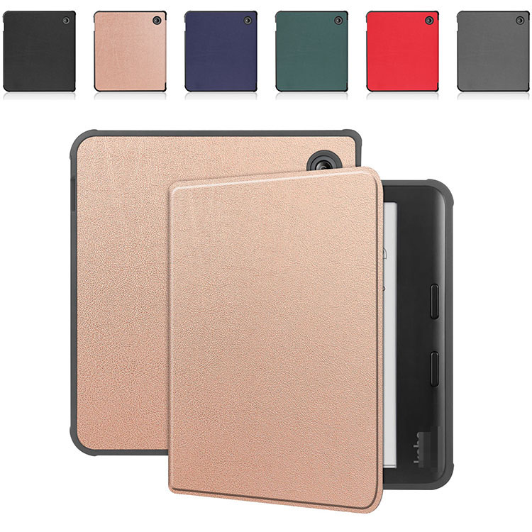 Kobo Libra Colour �P�[�X 7�C���` �蒠�^ �J�o�[ PU���U�[ �X�^���h�@�\ �Ռ��z�� �V���v�� ������� �蒠�^���U�[�P�[�X/�J�o�[ �y�V �d�q���Ѓ��[�_�[