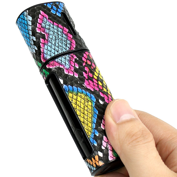 lil HYBRID 3.0 ケース カバー PUレザー パイソン柄 収納 電子