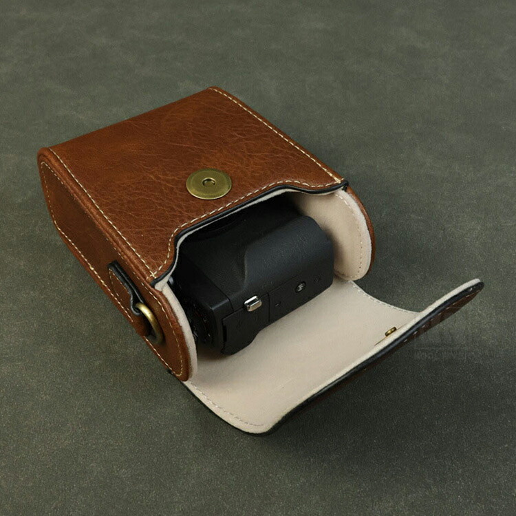 CANON IXY 650 m ケース カバー ショルダーストラップ付き PUレザー