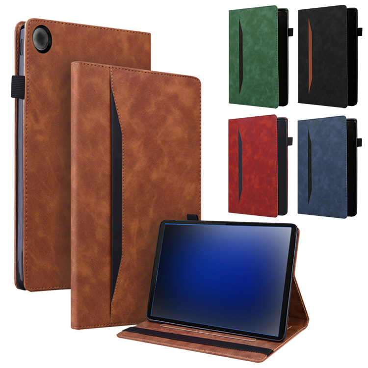 Lenovo Tab ZAEH0063JP �P�[�X �蒠�^ �J�o�[ 2025���f�� 10.1�C���` �X�^���h�@�\ �J�[�h���[ PU���U�[  �V���v�� �������� ������� ���m�{ �^�u