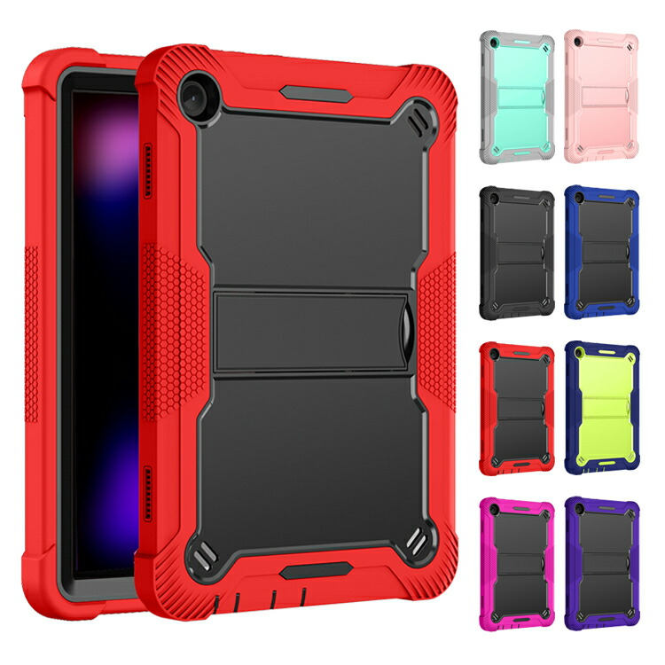 Lenovo Tab ZAEH0063JP �P�[�X 2025���f�� 10.1�C���` �ϏՌ� �J�o�[ 2�d�\�� �P�[�X �J�o�[ TPU �ϏՌ� �P�[�X �X�^���h�@�\ �������� ������� ���m�{