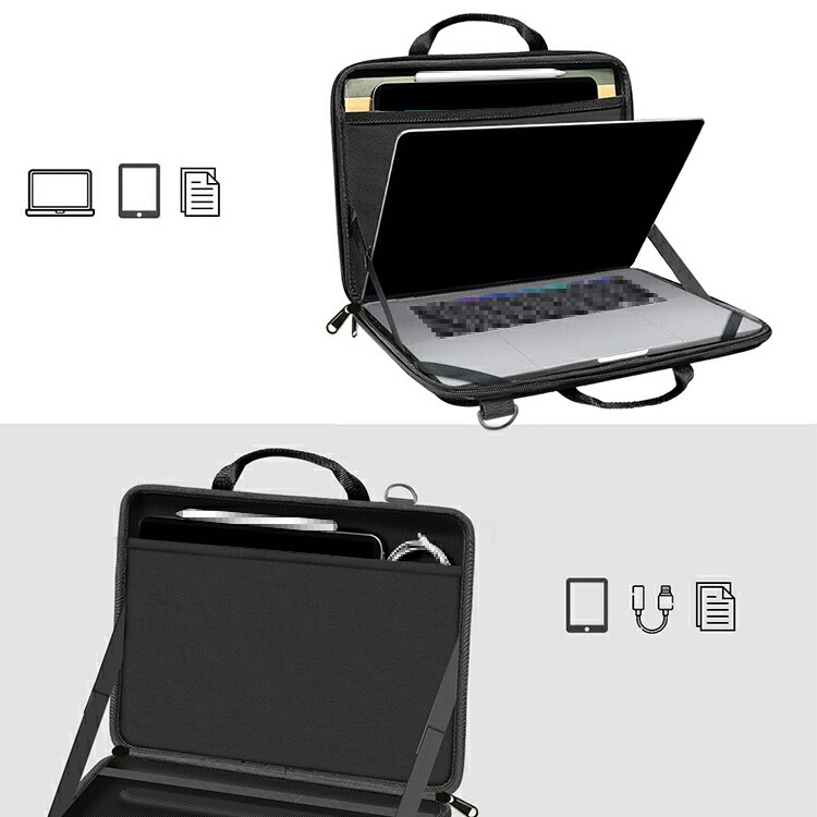Surface Laptop Go 3 (12.4インチ) カバー シンプル 手提げかばん キャンバス調 かばん型 バッグ型 ポケット付き セカンドバッグ型 ファスナー付き｜keitaiichiba｜06