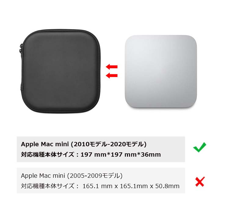 Apple Mac mini (2018/2020/2021モデル) 収納カバー/ケース 硬質 EVA衝撃吸収バッグ 保護ケース アップル Mac mini 収納キャリングケース 収納バッグ｜keitaiichiba｜06