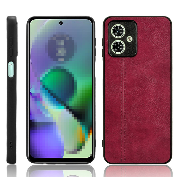 Moto g64y 5G 美品 ケース付 moto g64 5G ケース g64y 背面PUレザーケース+プラスチック