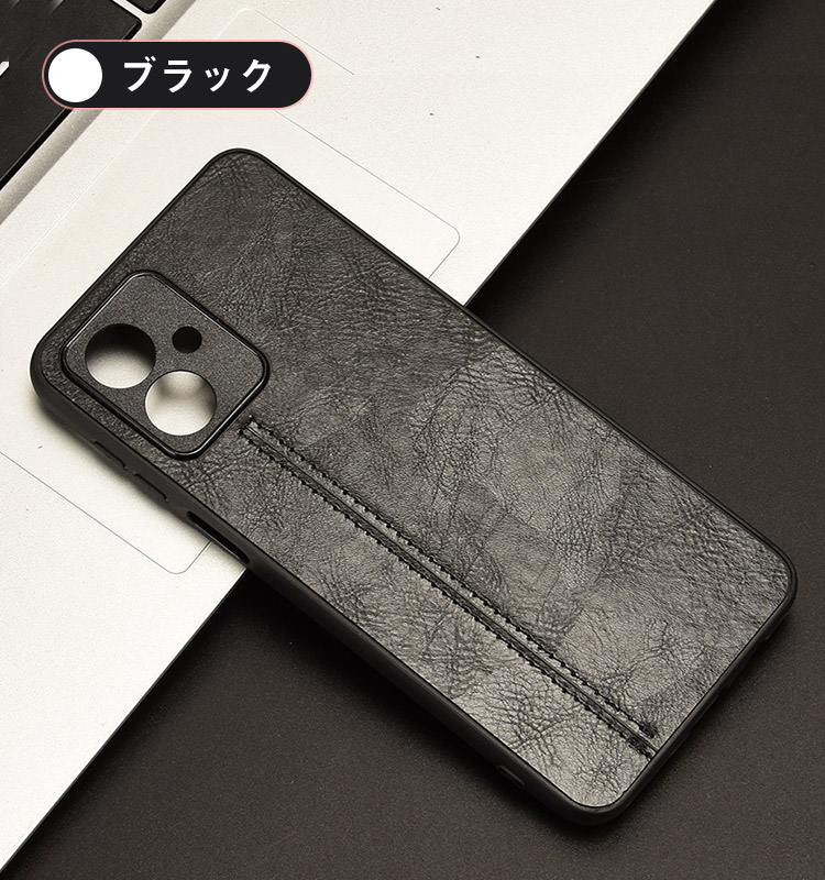 moto g64 5G ケース g64y 背面PUレザーケース+プラスチック