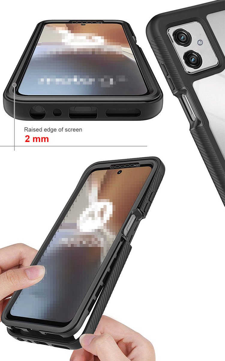 moto g64 5G ケース g64y 耐衝撃 カバー クリア 透明 両面 前後