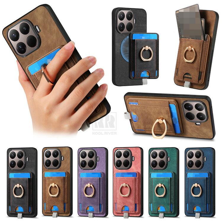 Xiaomi 17T �P�[�X �ϏՌ� 17TPro �J�o�[ PU���U�[ �����^�J�[�h���[ ��̌^�����O�t�� �X�^���h�@�\ �ی�P�[�X ���� �V���I�~17T �v�� ��������