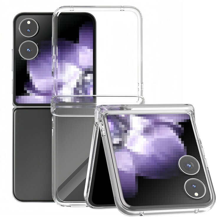 Xiaomi MIX Flip �N���A�P�[�X �J�o�[ �܂肽���݌^ �N���A ���� �v���X�`�b�N �n�[�h�P�[�X �V���v�� ���� �V���I�~ �~�b�N�X �t���b�v �A���h���C�h