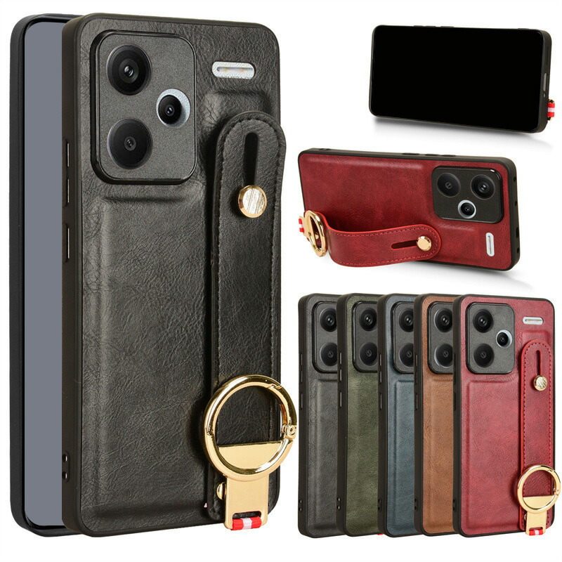 Redmi Note 13 Pro+ 5G �P�[�X �J�o�[ �X�^���h�@�\ �����O�t�� ������ �x���g �X�^���h�@�\ �����h�~�x���g �Ў葀�� ����� PU���U�[�P�[�X