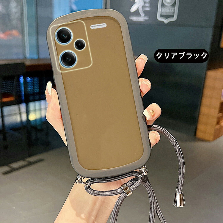 Redmi Note 13 Pro+ 5G ケース カバー クリア かわいい スマホショルダー ショルダーストラップ 肩掛けベルト付き 長さ調節可能 TPU ソフトケース |  | 04