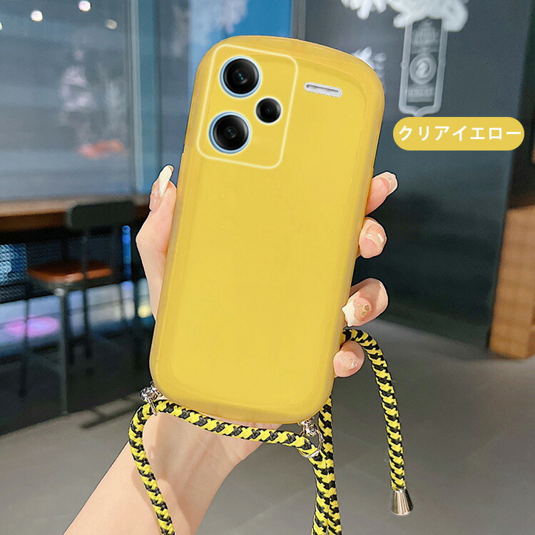 Redmi Note 13 Pro+ 5G ケース カバー クリア かわいい スマホショルダー ショルダーストラップ 肩掛けベルト付き 長さ調節可能 TPU ソフトケース |  | 07
