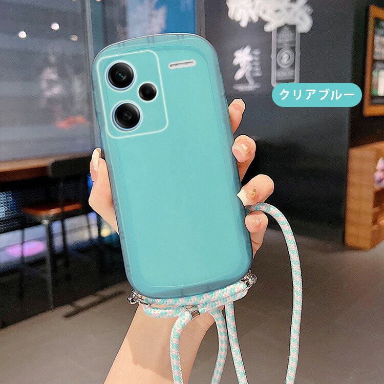 Redmi Note 13 Pro+ 5G ケース カバー クリア かわいい スマホショルダー ショルダーストラップ 肩掛けベルト付き 長さ調節可能 TPU ソフトケース |  | 08