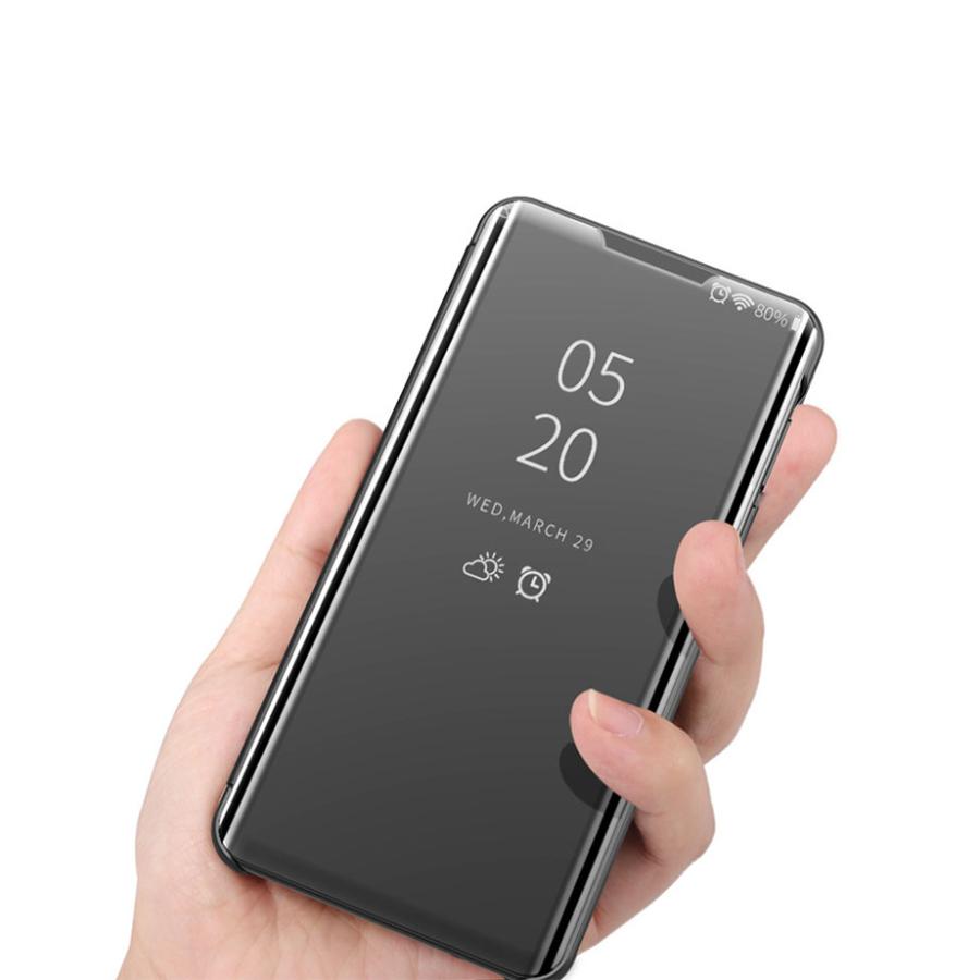 Samsung Galaxy Note20/Note20 Ultra 5G SC-53A docomo/SCG06 au ケース/カバー 2つ折り 液晶保護 パネル 半透明 サムスン ギャラクシー ノート20｜keitaiichiba｜02