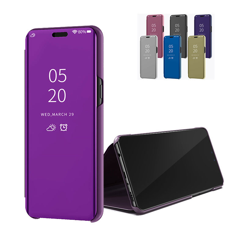 Samsung Galaxy Note20/Note20 Ultra 5G SC-53A docomo/SCG06 au ケース/カバー 2つ折り 液晶保護 パネル 半透明 サムスン ギャラクシー ノート20