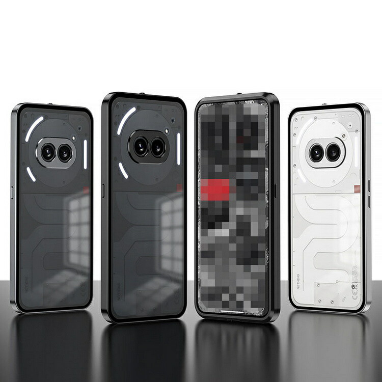 Nothing Phone 2a ケース カバー アルミバンパー 背面半透明 背面