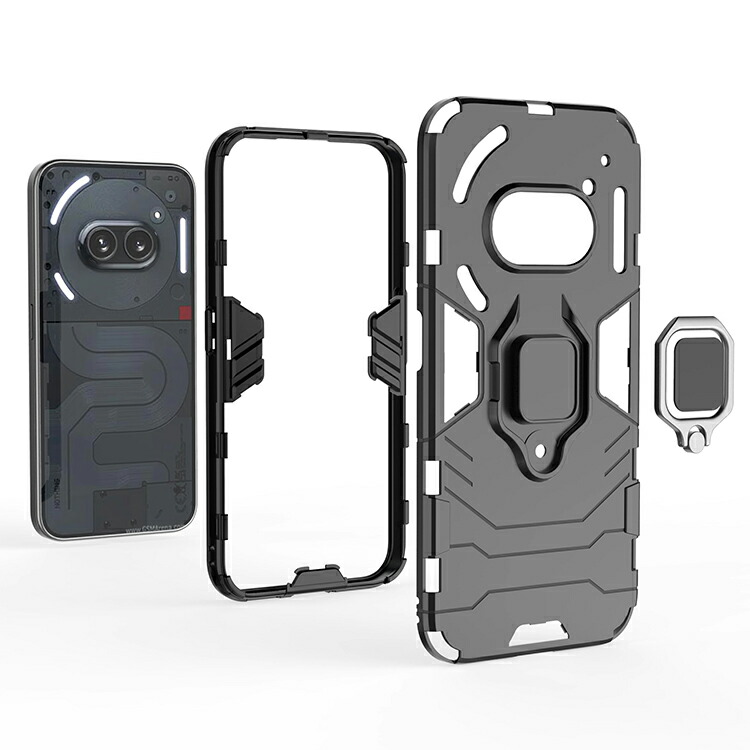 Nothing Phone 2a ケース 耐衝撃 カバー リング付き 2重構造