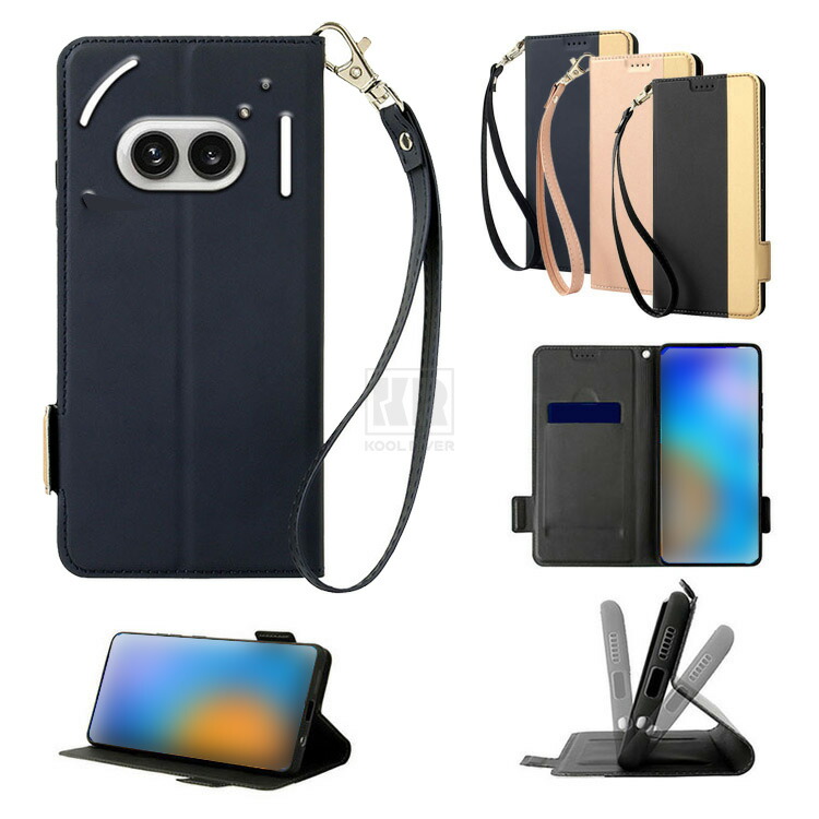 Nothing Phone 3a Lite �P�[�X �蒠�^ �J�o�[ �X�g���b�v�t�� PU���U�[ �蒠�^PU���U�[�P�[�X �X�^���h�@�\ �J�[�h���[ �X�g���b�v�� Nothing �i�b�V���O