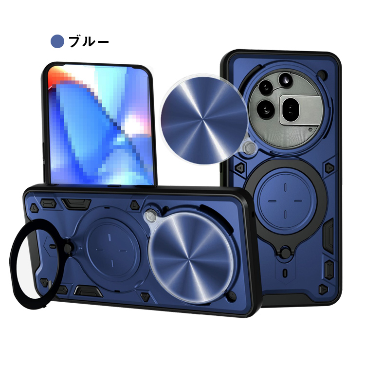 Nothing Phone (3a) ブルー　カバー・ガラスフィルム付き Nothing Phone 3a ケース Pro カバー スライド式カメラレンズ