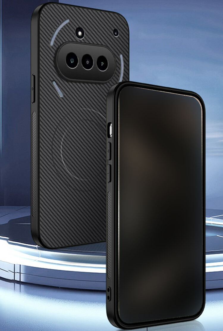Nothing Phone 3a ケース Pro 耐衝撃 ケース/カバー カーボン調 TPU+PU
